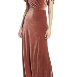 Jenny Yoo Ellis Velvet Dress - English Rose